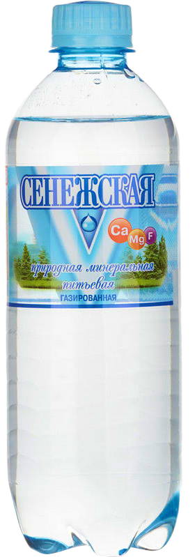 Вода Сенежская 0.5 литра газированная (ПЭТ)