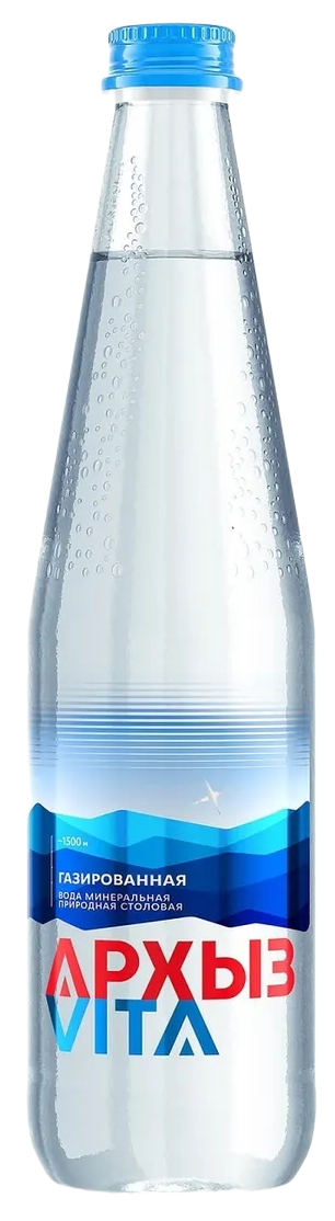 Вода Архыз 0.5 литра газированная (стекло)