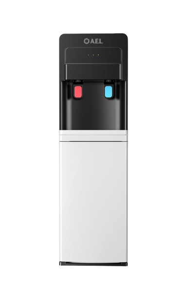 Кулер напольный AEL LD-AEL-805a (АЕЛ) электронный, черный с белым, нижняя загрузка
