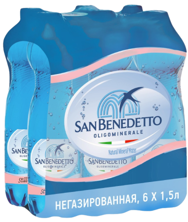 Вода San Benedetto (Сан Бенедетто) 1.5 литра негазированная (ПЭТ)
