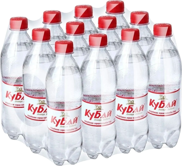 Вода Кубай 0.5 литра газированная (ПЭТ)