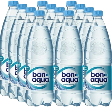 Вода Bon Aqua (Бон Аква) 1 литр негазированная ( ПЭТ) (12 шт/уп)