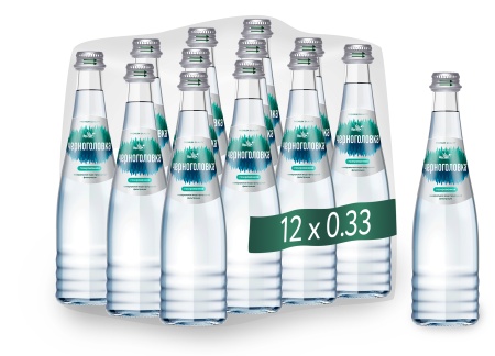 Вода Черноголовка 0.33 литра газированная (стекло)