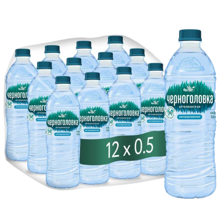 Вода Черноголовка 0.5 литра негазированная (ПЭТ)
