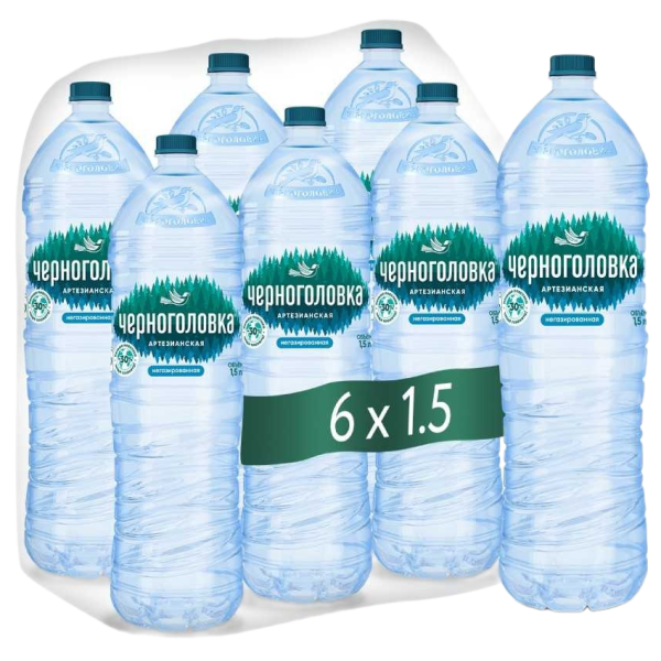 Вода Черноголовка 1.5 литра негазированная (ПЭТ)