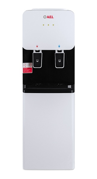 Кулер напольный AEL LD-AEL-85c (АЕЛ) электронный, белый с черным, со шкафчиком