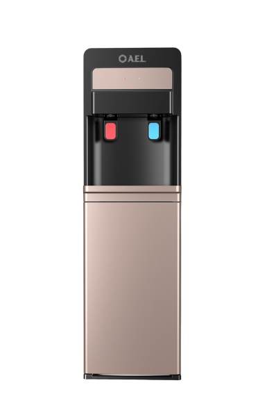 Кулер напольный AEL LD-AEL-805a (АЕЛ) электронный, черный с золотом, нижняя загрузка