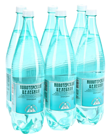 Вода Новотерская 1.5 литра газированная (ПЭТ)