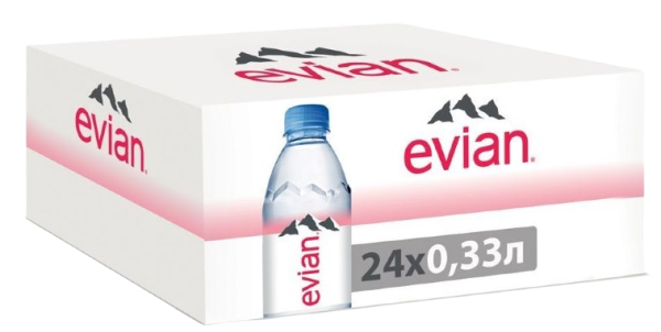Вода Evian (Эвиан) 0.33 литра негазированная (ПЭТ)