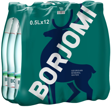 Вода Borjomi (Боржоми) 0.5 литра газированная (ПЭТ)
