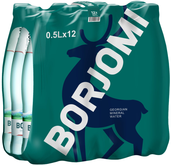 Вода Borjomi (Боржоми) 0.5 литра газированная (ПЭТ)