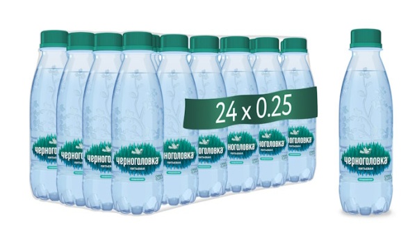 Вода Черноголовка 0.25 литра газированная (ПЭТ)