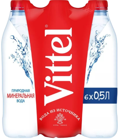 Вода Vittel (Витель) 0.5 литра негазированная (ПЭТ)
