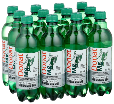 Вода Donat Mg (Донат Мг) 0.5 литра газированная (ПЭТ)